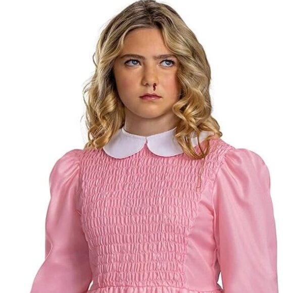 Disguise Eleven Pink Dress Costume Kids Official Stranger Things Costume Sz L - Picture 1 of 6